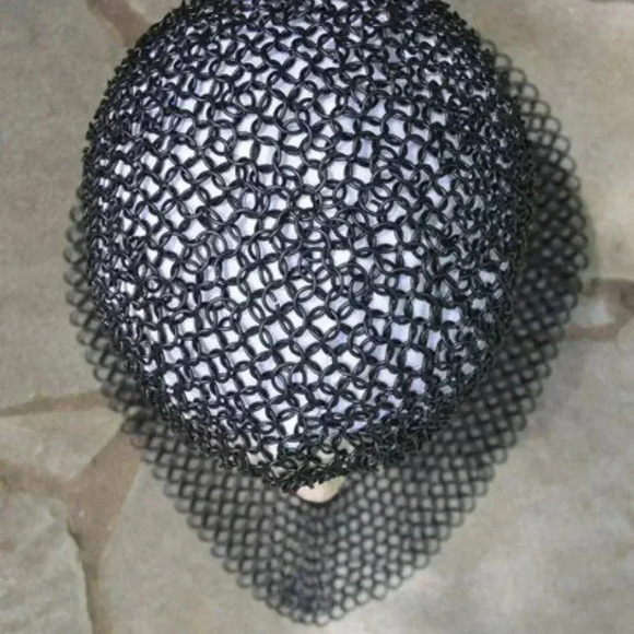 NEW Medieval Knights Butted Chain mail STEEL MAIL COIF Head Armor Helmet Liner - Picture 4 of 4